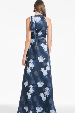 Sachin & Babi Plus Sizes|Sleeveless<Kayla Gown - Midnight Glacial Rose Midnightglacialrose