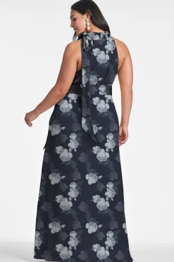 Sachin & Babi Plus Sizes|Sleeveless<Kayla Gown - Midnight Glacial Rose Midnightglacialrose