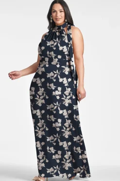 Sachin & Babi Plus Sizes|Sleeveless<Kayla Gown - Navy Venetia Petal Navyvenetiapetal