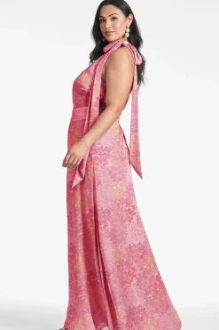 Sachin & Babi Plus Sizes|Sleeveless<Kayla Gown - Pastel Sunset Hydrangea Pastelsunsethydrangea
