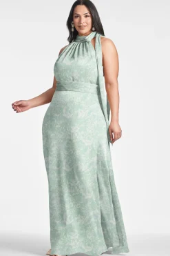 Sachin & Babi Sleeveless<Kayla Gown - Sage Painted Floral Sagepaintedfloral