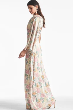 Sachin & Babi Plus Sizes|One Shoulder<Keely Gown - Antique Bouquet Antiquebouquet