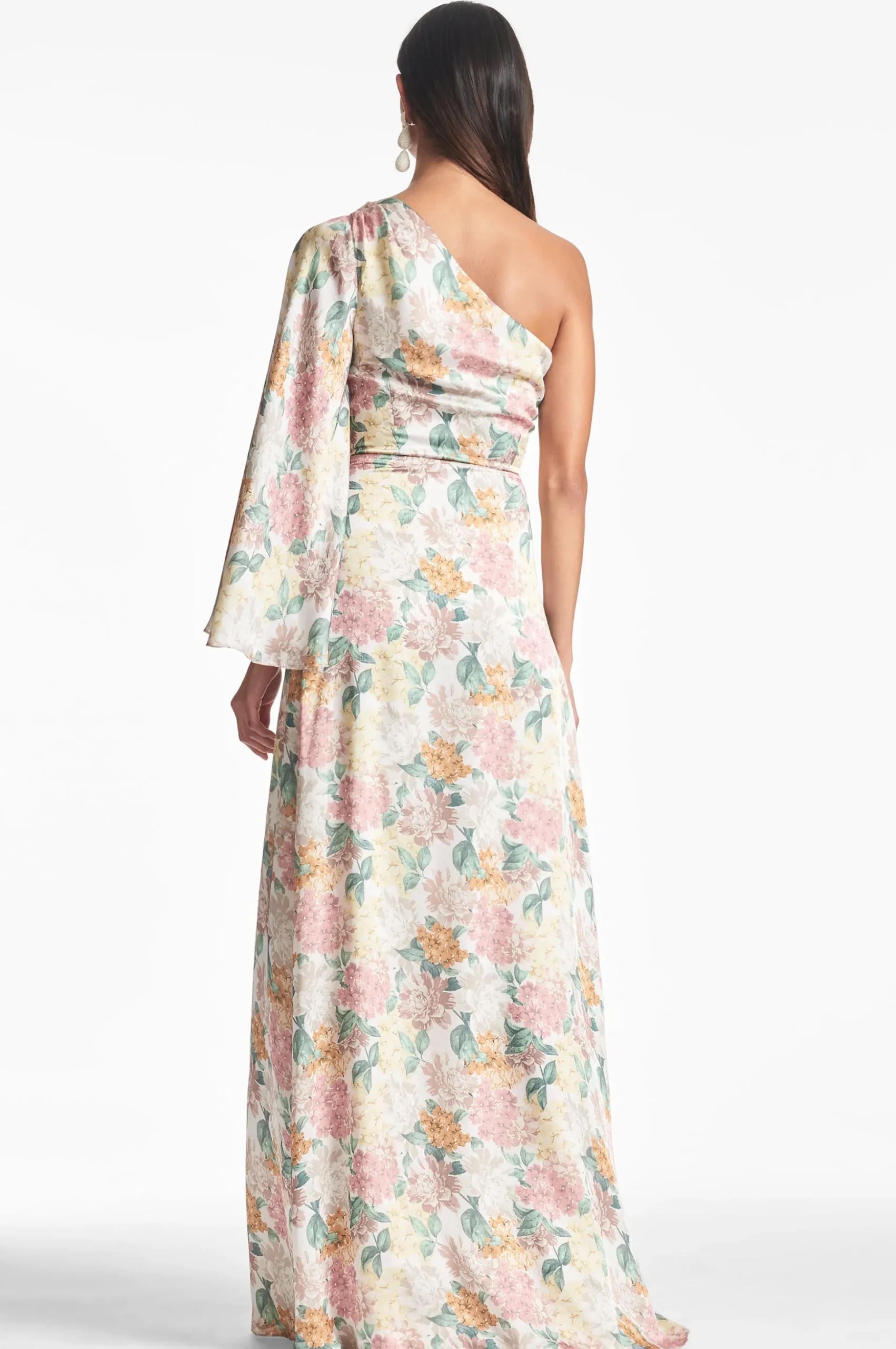 Sachin & Babi Plus Sizes|One Shoulder<Keely Gown - Antique Bouquet Antiquebouquet