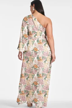 Sachin & Babi Plus Sizes|One Shoulder<Keely Gown - Antique Bouquet Antiquebouquet