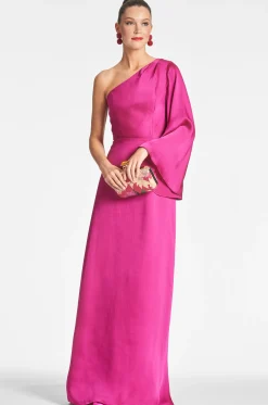 Sachin & Babi Plus Sizes|One Shoulder<Keely Gown - Dragonfruit
