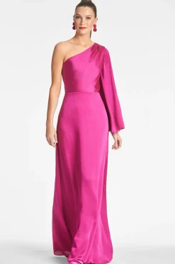 Sachin & Babi Plus Sizes|One Shoulder<Keely Gown - Dragonfruit