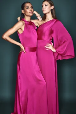 Sachin & Babi Plus Sizes|One Shoulder<Keely Gown - Dragonfruit