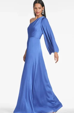 Sachin & Babi Plus Sizes|One Shoulder<Keely Gown - French Blue Frenchblue