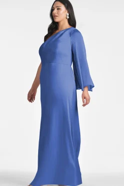 Sachin & Babi Plus Sizes|One Shoulder<Keely Gown - French Blue Frenchblue