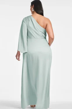 Sachin & Babi Plus Sizes|One Shoulder<Keely Gown - Jade