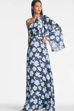 Sachin & Babi Plus Sizes|One Shoulder<Keely Gown - Ocean Blue Magnolia Oceanbluemagnolia