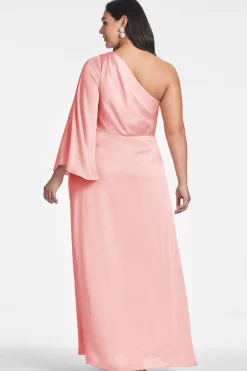 Sachin & Babi Plus Sizes|One Shoulder<Keely Gown - Rouge