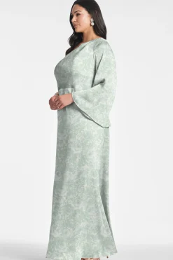 Sachin & Babi One Shoulder<Keely Gown - Sage Painted Floral Sagepaintedfloral