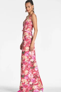 Sachin & Babi Sleeveless<Lana Gown - Deep Pink Dahlia Deeppinkdahlia