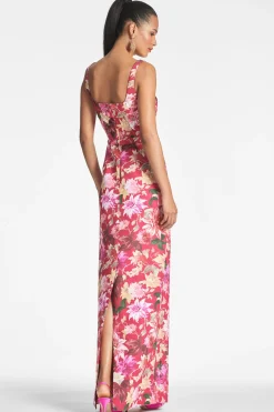 Sachin & Babi Sleeveless<Lana Gown - Deep Pink Dahlia Deeppinkdahlia