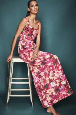Sachin & Babi Sleeveless<Lana Gown - Deep Pink Dahlia Deeppinkdahlia