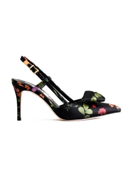 Sachin & Babi Shoes<Lenox Obi-Bow Slingback - Noir Wildflower Noirwildflower