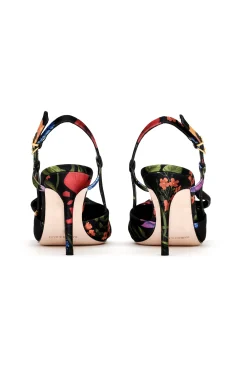 Sachin & Babi Shoes<Lenox Obi-Bow Slingback - Noir Wildflower Noirwildflower