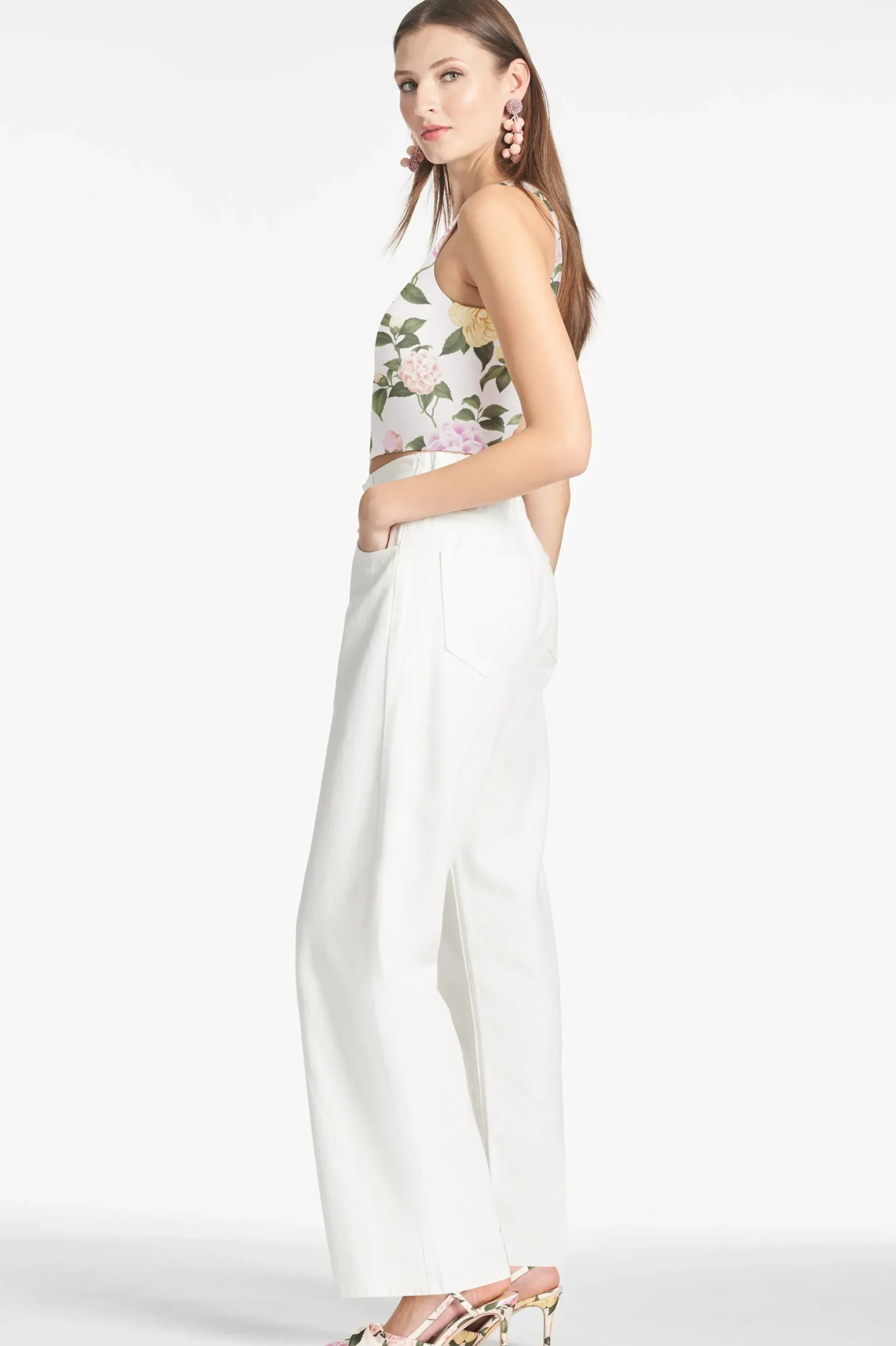 Sachin & Babi Tops & Blouses|Matching Sets<Lexie Top - Pink Lemonade Bouquet Pinklemonadebouquet