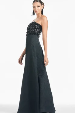 Sachin & Babi Strapless<Lillian Gown - Black