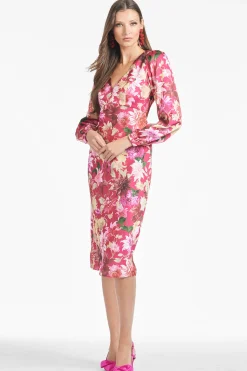 Sachin & Babi Plus Sizes|A-line<Lola Dress - Deep Pink Dahlia Deeppinkdahlia