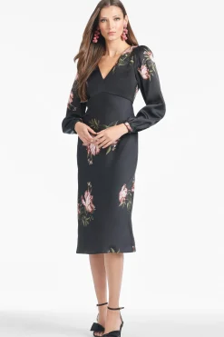 Sachin & Babi Plus Sizes|Midi<Lola Dress - Noir Blossom Noirblossom