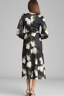 Sachin & Babi A-line|Midi<Lola Dress - Obsidian Blooms Obsideonblooms
