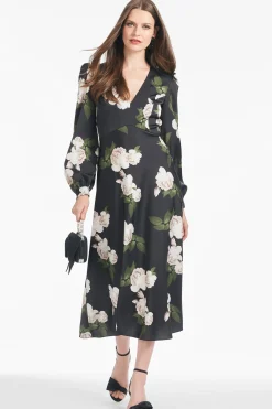 Sachin & Babi A-line|Midi<Lola Dress - Obsidian Blooms Obsideonblooms