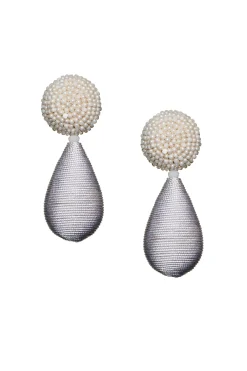 Sachin & Babi Earrings<Lottie Earrings - Smooth Beads / Thread Ivory