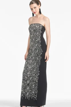Sachin & Babi Strapless<Lucille Gown - Black
