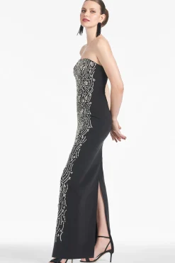 Sachin & Babi Strapless<Lucille Gown - Black