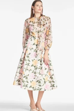 Sachin & Babi Matching Sets|Skirts<Lydia Skirt - Pink Lemonade Bouquet Pinklemonadebouquet