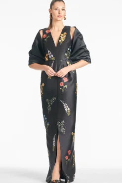 Sachin & Babi Sleeveless<Marsden Gown - Noir Bouquet Noirbouquet