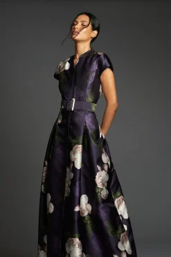 Sachin & Babi Cap Sleeve<Marta Gown - Twilight Blooms Twilightblooms