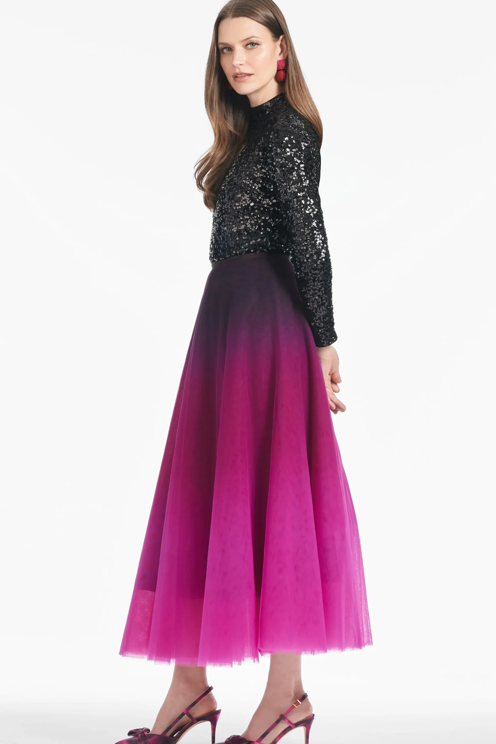 Sachin & Babi Skirts<Maxine Skirt - Plum Ombre Plumombre