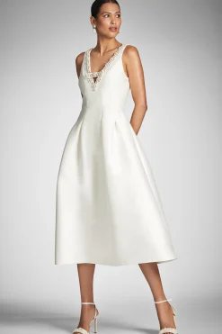 Sachin & Babi Fit & Flare|Midi<Millie Dress - Off White Offwhite