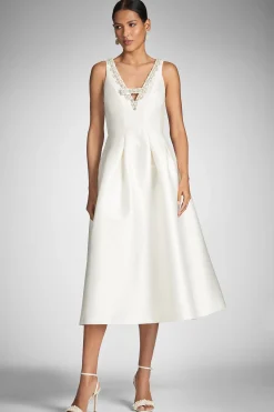 Sachin & Babi Fit & Flare|Midi<Millie Dress - Off White Offwhite