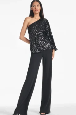 Sachin & Babi Plus Sizes|Tops & Blouses<Morgan Top - Sequins Black