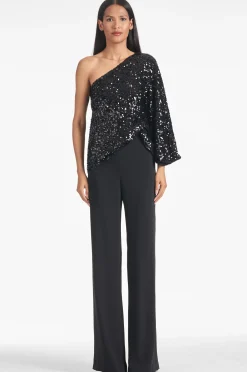 Sachin & Babi Plus Sizes|Tops & Blouses<Morgan Top - Sequins Black