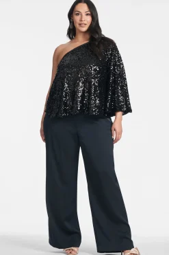 Sachin & Babi Plus Sizes|Tops & Blouses<Morgan Top - Sequins Black