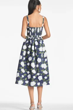 Sachin & Babi Fit & Flare|Midi<Olena Dress - Navy/Ivory Moonlit Garden Navy/ivorymoonlitgarden