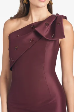 Sachin & Babi One Shoulder<Olivia Gown - Malbec