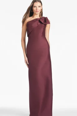 Sachin & Babi One Shoulder<Olivia Gown - Malbec