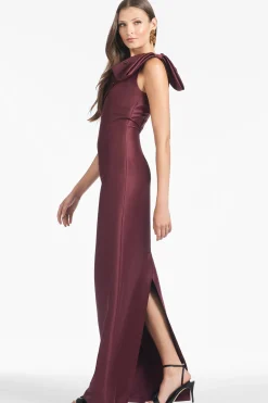 Sachin & Babi One Shoulder<Olivia Gown - Malbec