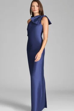 Sachin & Babi One Shoulder<Olivia Gown - Washed Indigo Washedindigo