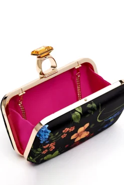 Sachin & Babi Bags<On the Rocks Clutch - Noir Wildflower Noirwildflower