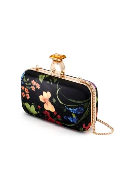Sachin & Babi Bags<On the Rocks Clutch - Noir Wildflower Noirwildflower