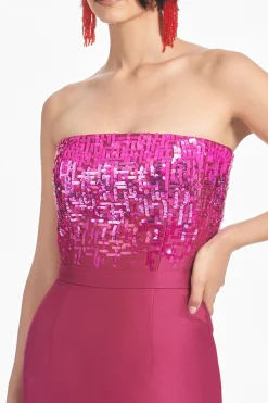 Sachin & Babi Strapless<Phaedra Gown - Rhodolite