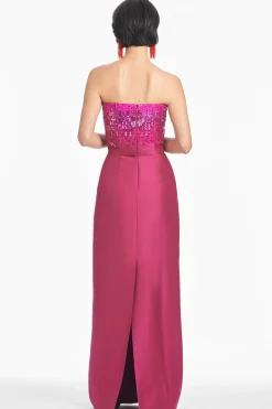 Sachin & Babi Strapless<Phaedra Gown - Rhodolite