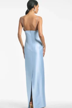 Sachin & Babi Sleeveless<Pryce Gown - Glacial Blue Glacialblue